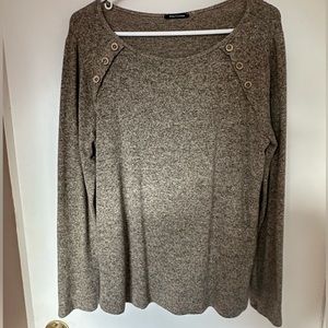 Top with suede elbow patches - Size L